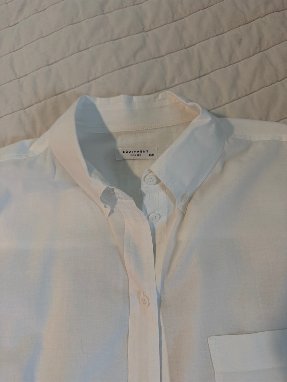 Equipment White Button-Down Shirt M - Picture 2 of 8
